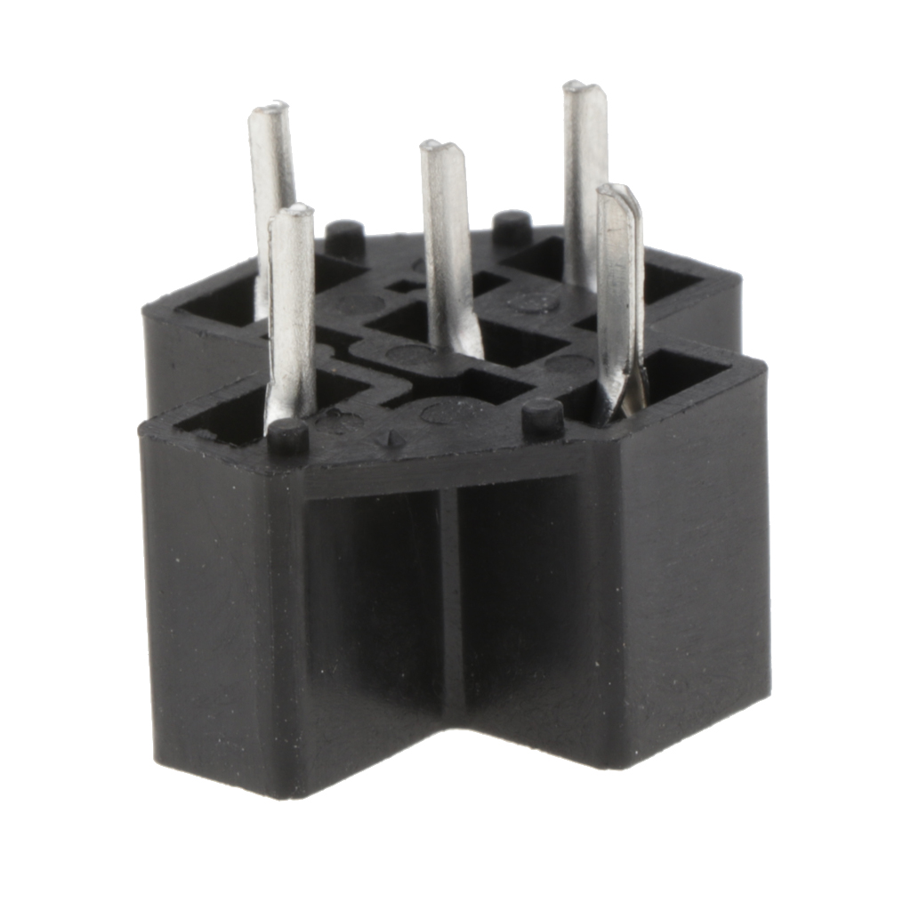 40A 5 Pin Relay Connector Socket with Terminals, Car Truck Vehicle Relay Case Holder Replacement Truck PCB Relay Material Rubber