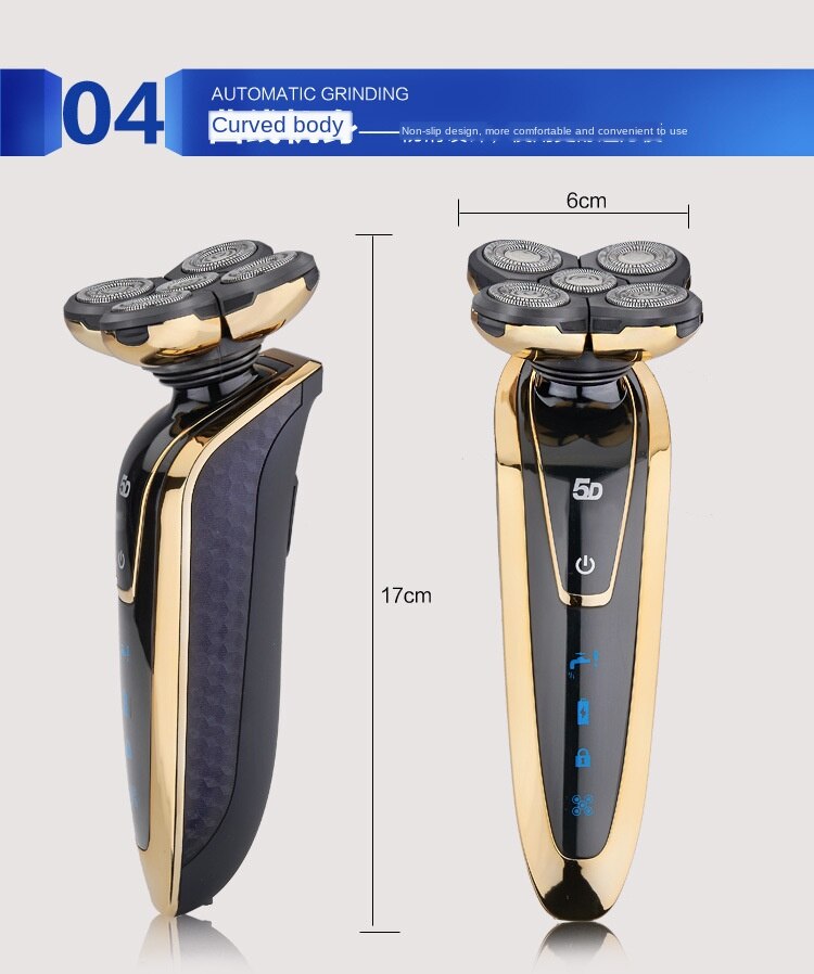 Oplaadbare Scheermes Hele Lichaam Wassen Elektrisch Scheerapparaat Scheren Machine Mannen Baard Trimmer Met 5 Onafhankelijk
