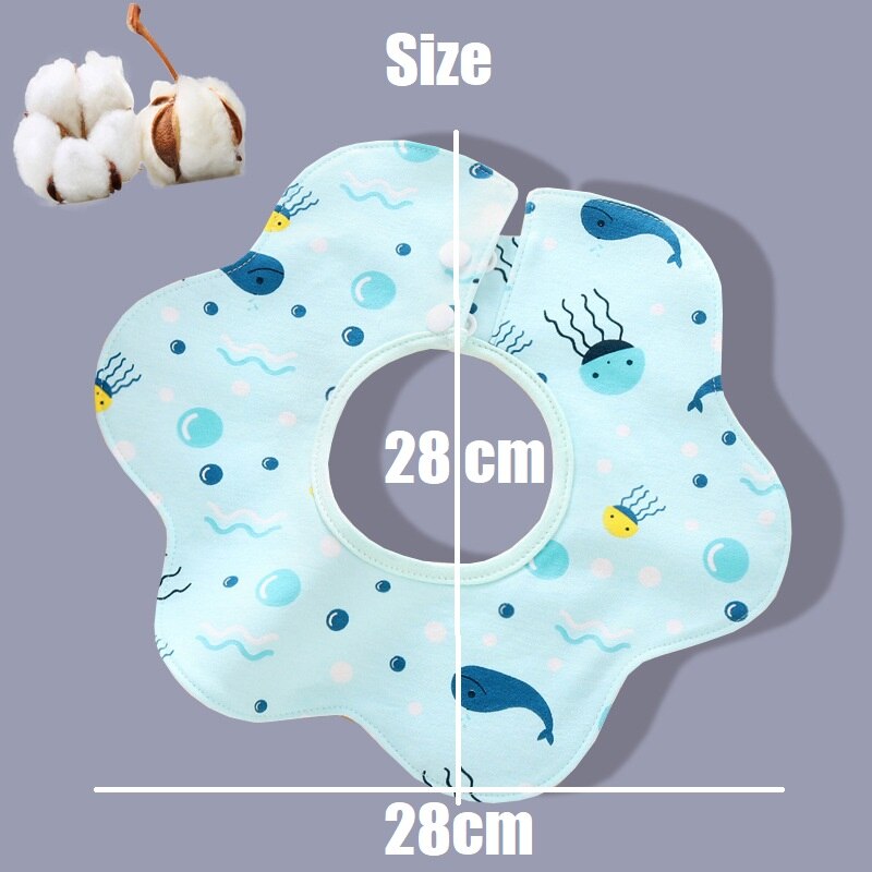 1 Pc Baby Kids feeding Bibs Round Bandana Waterproof Burp Apron Toddler Training Bib Dribble Towel Infant Eating Assistant Scarf