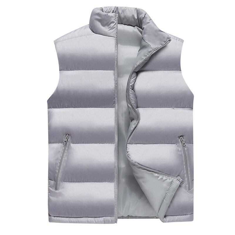 Chaleco de caballero camuflaje para hombre chaqueta sin mangas de invierno hombre Atumn cortavientos chalecos casuales ropa de ajustada XS-6XL 9997: White Grey / 5 XL