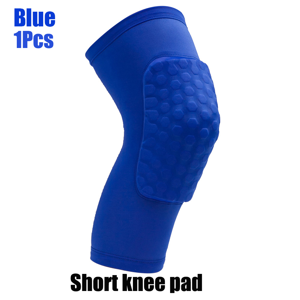 Genouillères de basket-ball, manchon en accent d'abeille, orthèse élastique, équipement de protection, rotule, mousse, support, volley-ball, 1 pièce: S / Black