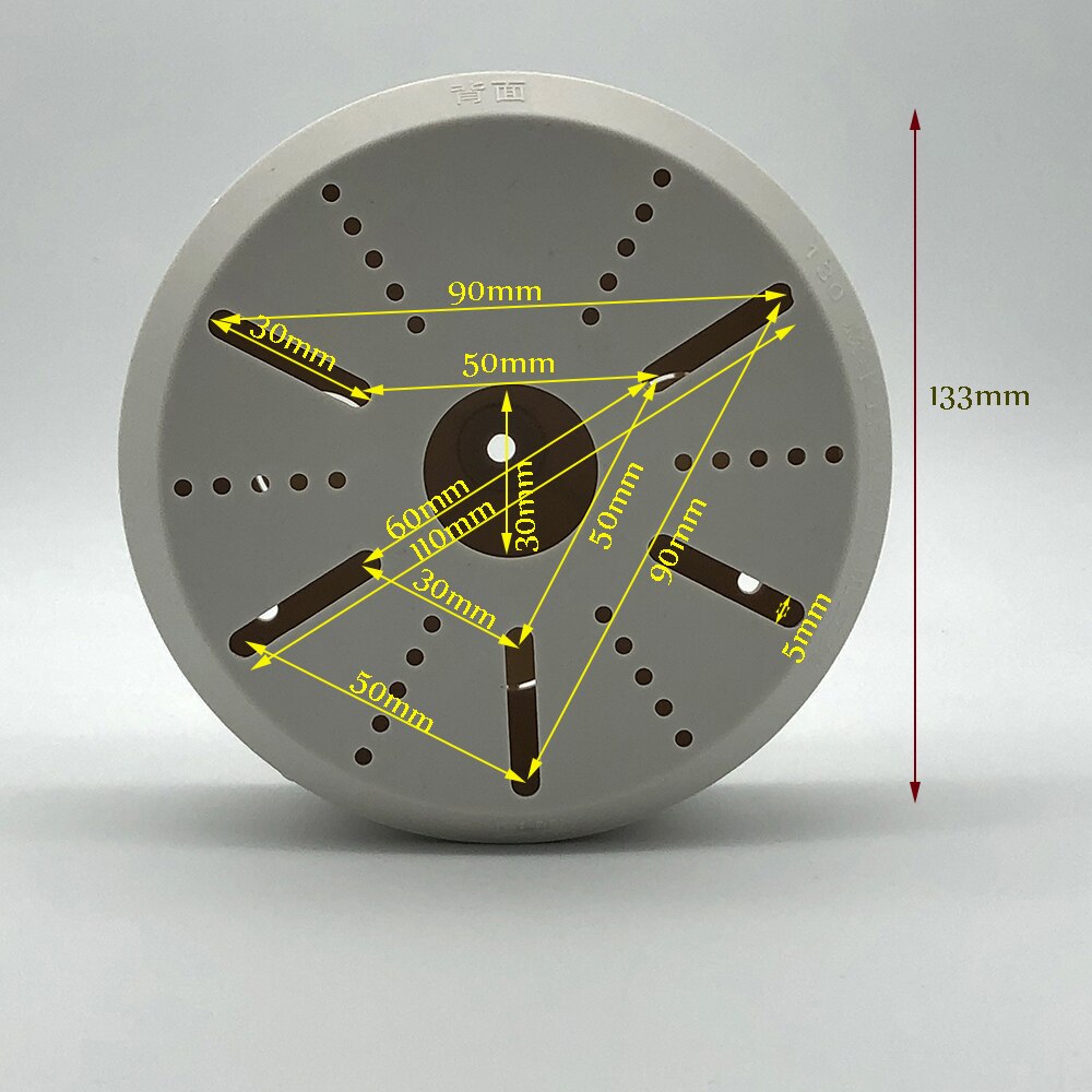 Soporte de cámara de vigilancia del hemisferio interior D = 130 mm Montaje en techo Soporte de cámara domo integrado Base redonda Plástico blanco