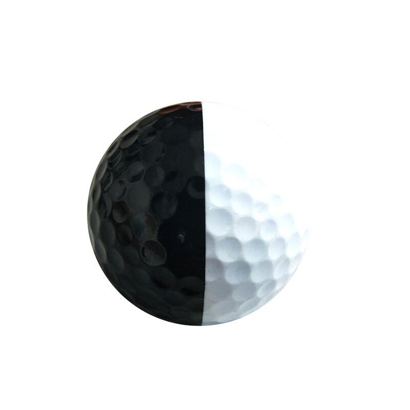 3pcs Golf Balls Set Long Distance Black And White 2 Layer Ball Golf Training Accessories For Putters