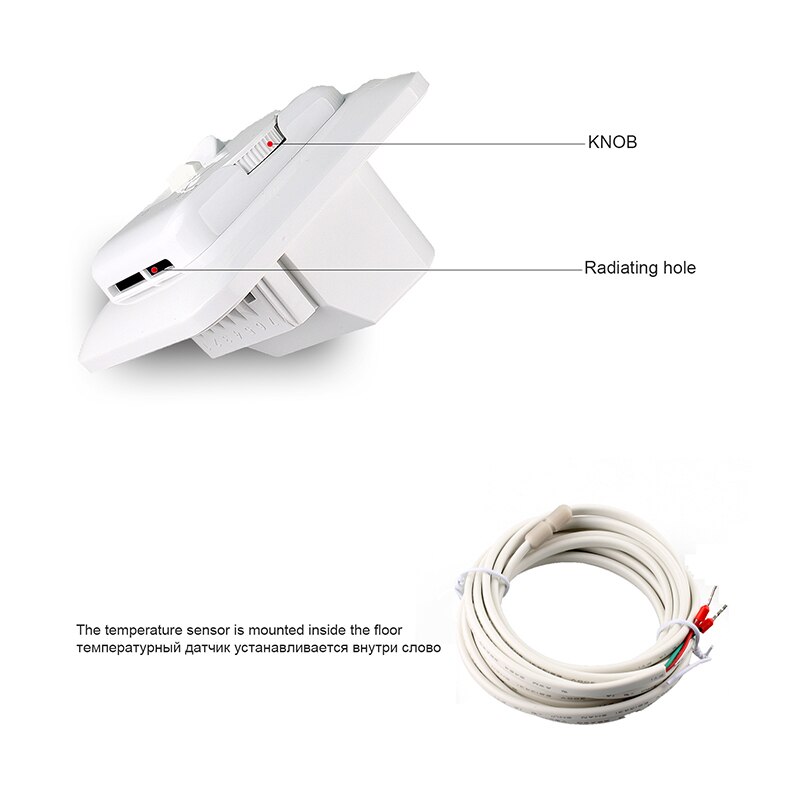 1PC Electric UnderFloor Heating Thermostat Controller Switch Floor Sensor Regulator Warm Temperature Controller