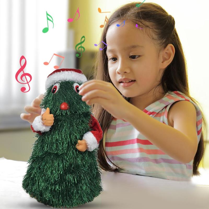 Elektrische kerstman van plastic en flanel, draaibaar speelgoed voor thuis, kerstfeest, doe-het-zelf knutselen met muziek, elektrisch kerstspeelgoed