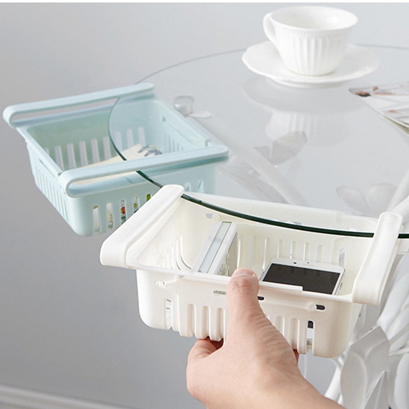Kitchen Fridge Organizer Adjustable Stretchable Refrigerator Organizer Drawer Basket Kitchen Food Accessories Storage Rack Box