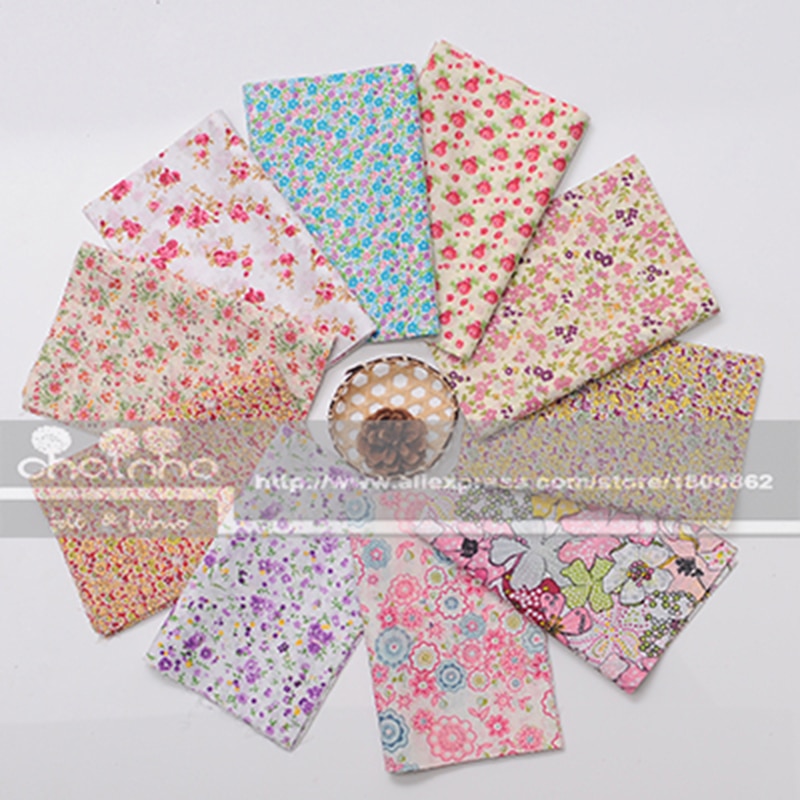 Tilfældigt tyndt bomuldsstof patchwork til syning scrapbooking fedtkvarter vævstæppe mønster håndarbejde 80 stk 20*24cm