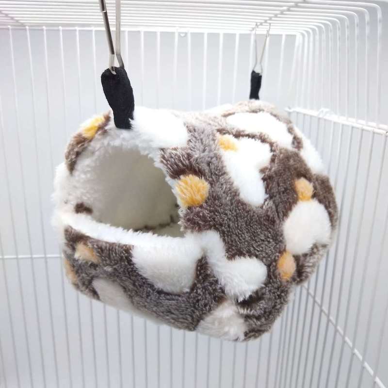 Cute Small Pet Bird Parrot Hamster Soft Comfortable Cage Plush Hanging Hammock Nest House Sleeping Bed Warm Nest Pet Products