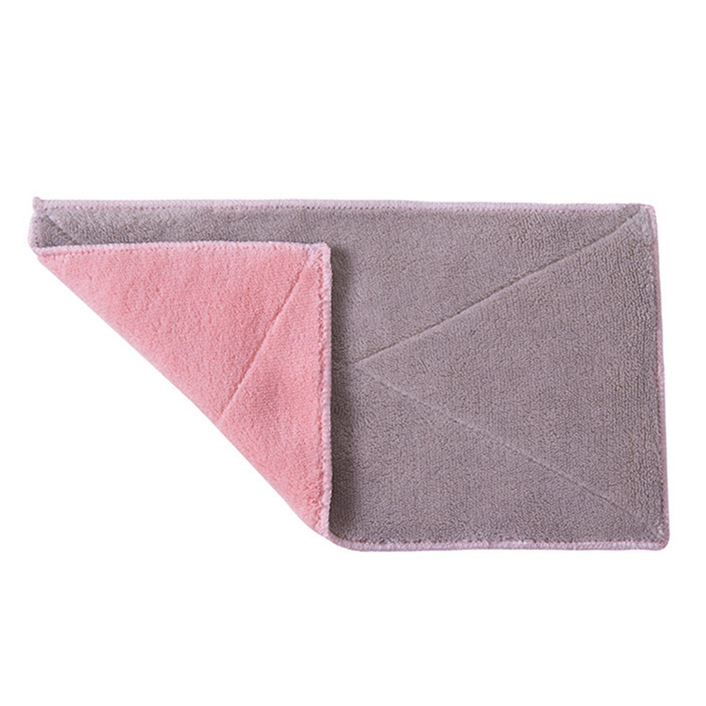 Home Daily Wet And Dry Strong Absorbent Rag Cloth Kitchen Lint-free Oil Thickened Hand Towel Dish Cleaning Cloth: Default Title