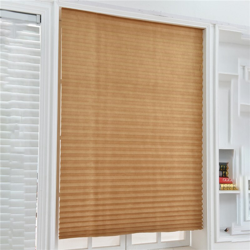 Self-Adhesive Blinds Semi-Blind Window Curtains Bathroom Kitchen Balcony Office Blinds Pleated Curtains Home Decor