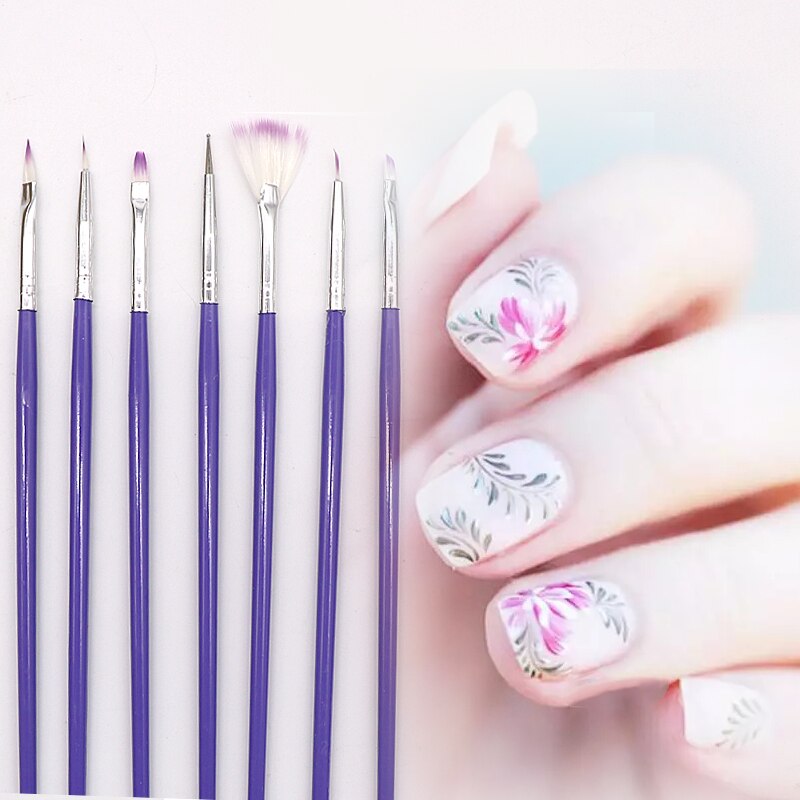 Pincéis de unhas conjunto para manicure unha arte escova pintura caneta gel unha polonês ferramentas remover a poeira limpeza unhas escova ferramentas