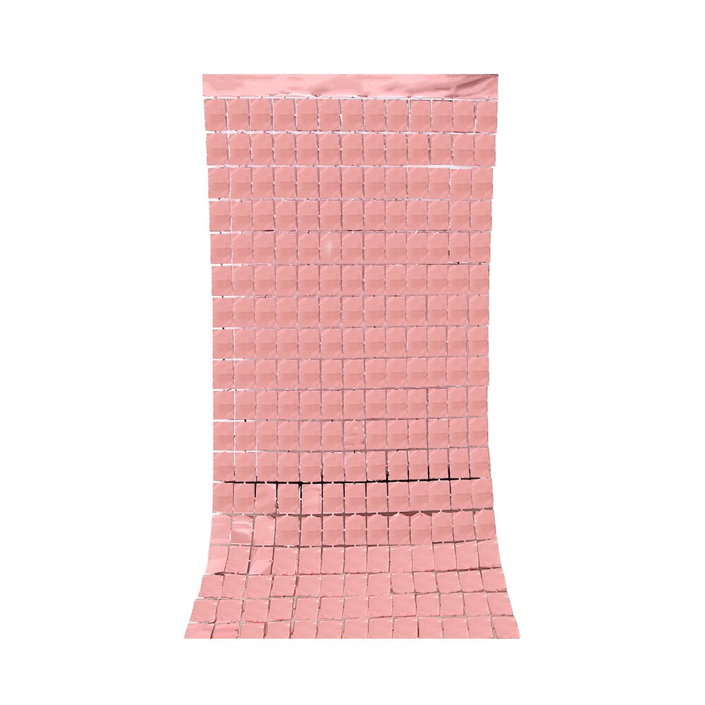 Rose Gold Curtain Background Birthday Party Decor Shimmer Wall Backdrop Curtain Baby Shower Wedding Sequin Party Background: Rose gold 1M x 2M