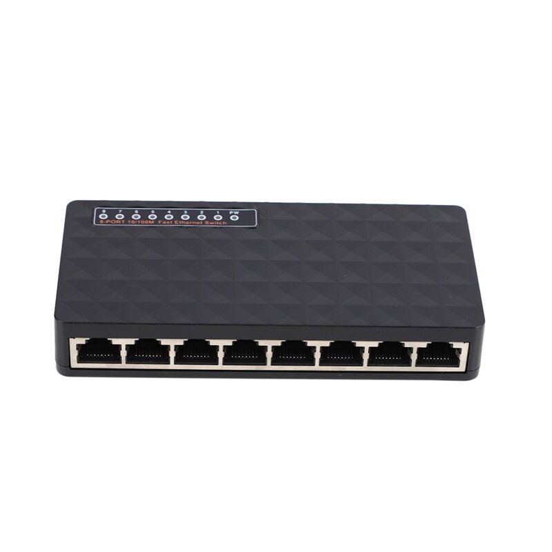 10/100 Mbps 8 Porte Poe Ethernet Lan desktop interruttore di Rete centro adattatore (Spina di Ue)