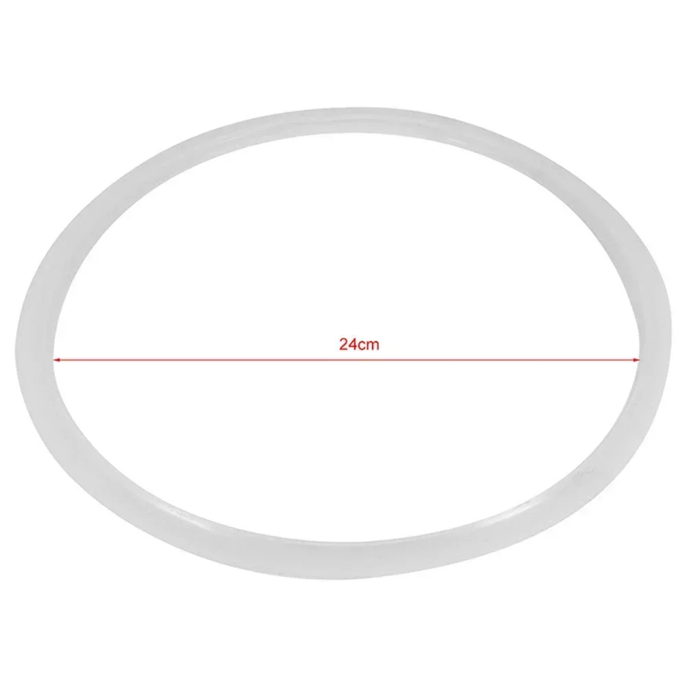 Anneau de cuisson en silicone transparent pour autocuiseur domestique, anneau de remplacement, joint en caoutchouc, accessoires de cuisine, outil de banc, 18 cm-32cm joint cocotte minute: Argent