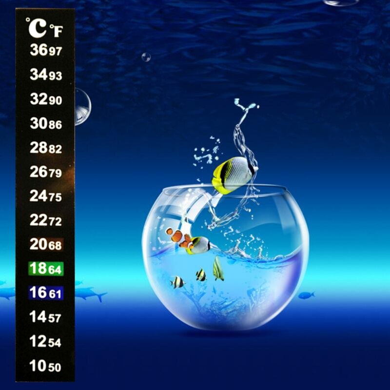 Aquarium Thermometer Sticker Fish Tank Temperature Strip Brewing Thermometer Strips Adhesive Stickers for storage Tank