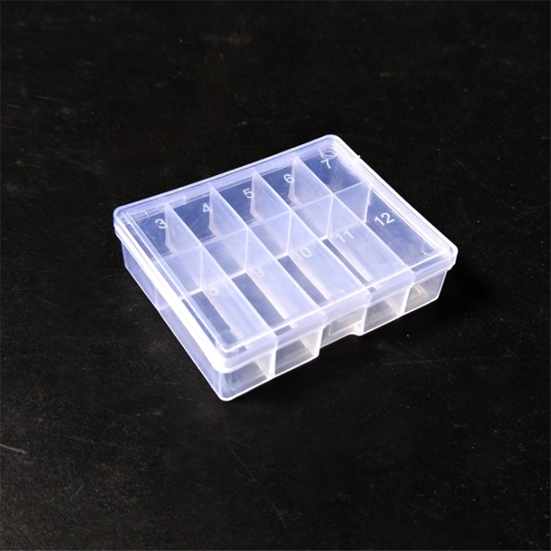 1 stk fiskegrej boks 10 gennemsigtige rum plast fiske lokke agn krog opbevaring taske grej box højstyrke boks: Default Title