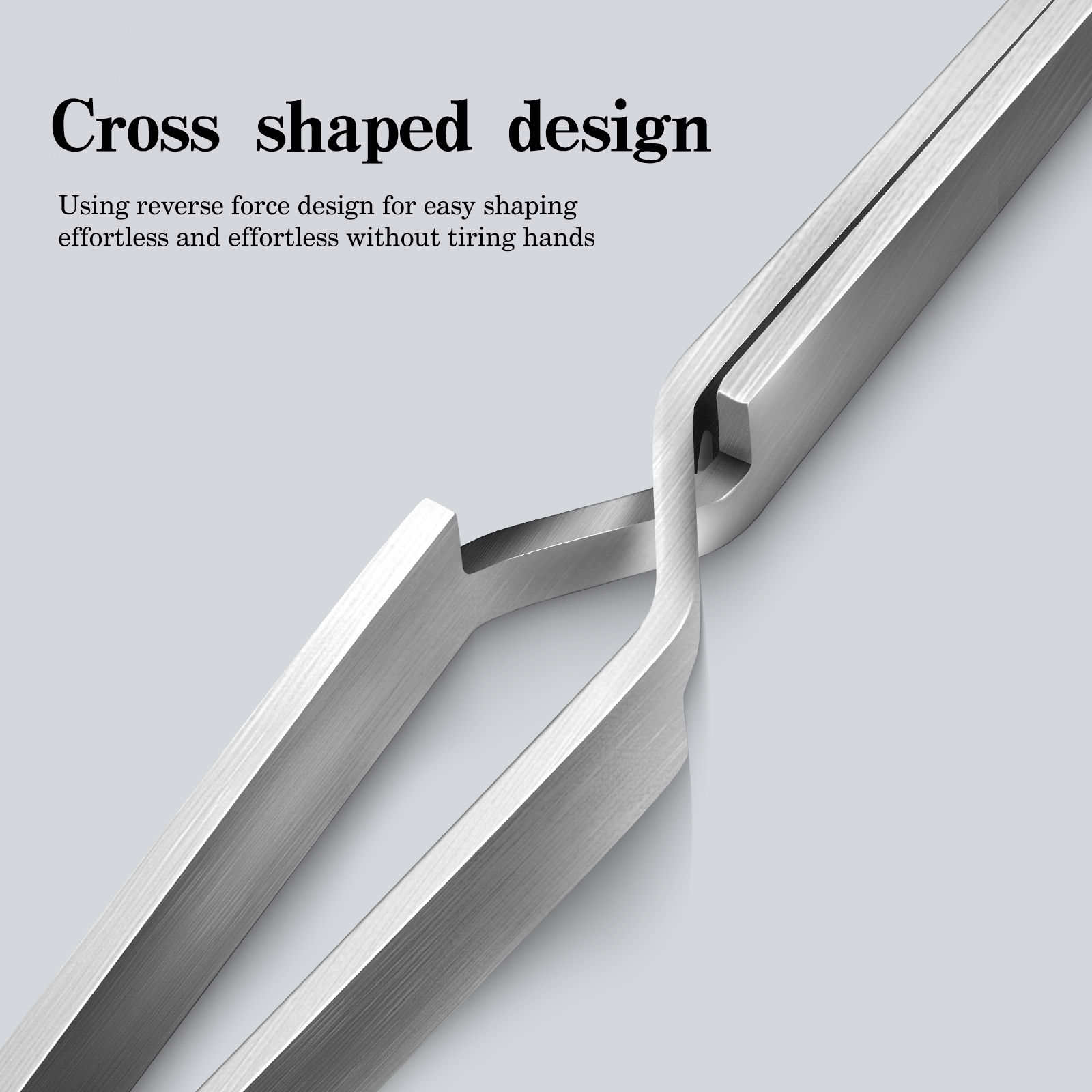 1 Uds. Clip moldeador de acero inoxidable, pinzas multifuncionales para dar forma a las uñas, clip cruzado para uñas, herramienta para uñas de acero inoxidable