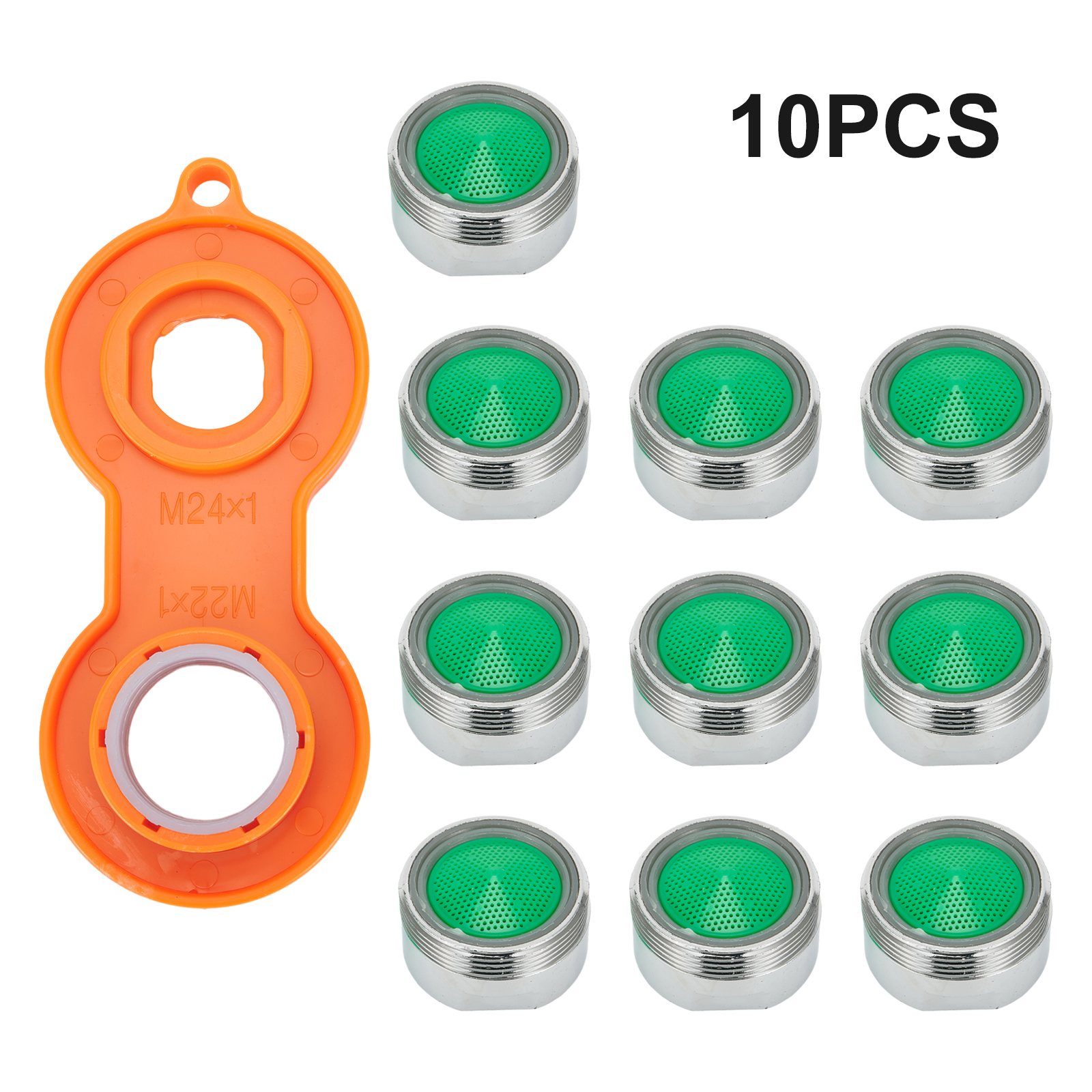 10 Stuks Waterbesparende Kranen Beluchter Vervangbare Filter Gemengde Nozzle M24 24 Mm Draad Badkamer Kraan Waskolf Accessoires