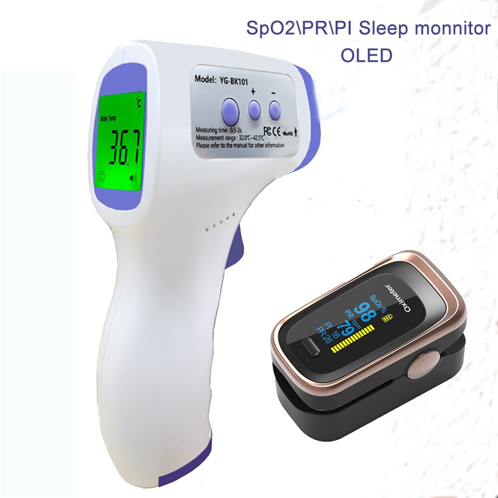 Bluetooth pulsoksymeter oled ganske datautgang fingeroksymetre spo 2 pi pr rr blodoksygenmåler android ios med termometer: Type 4 bk gd