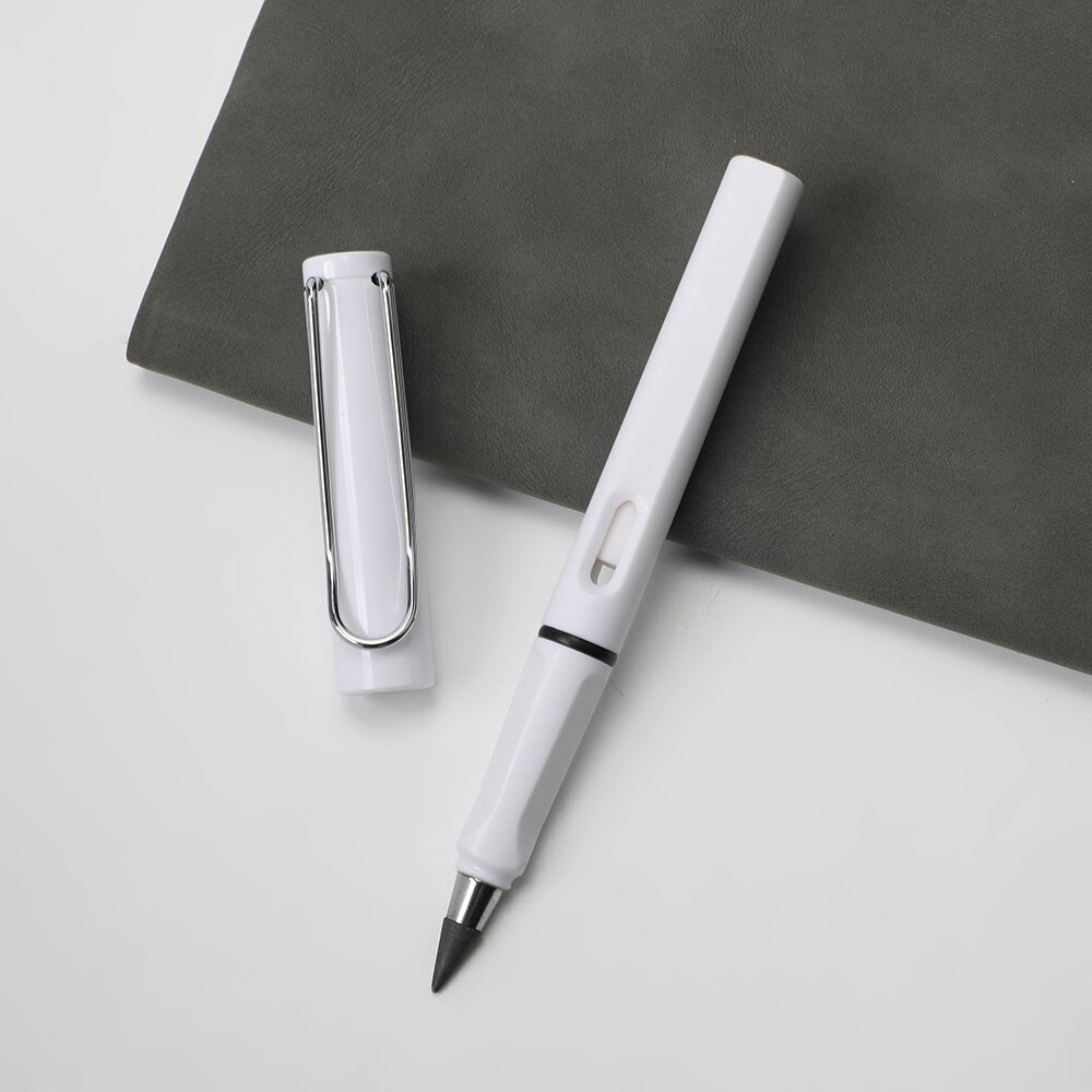 Eternal Pencil Unlimited Writing Drawing Pencils No Ink Pen Magic Stationery for School Painting Art Sketch Supplies Kid: white