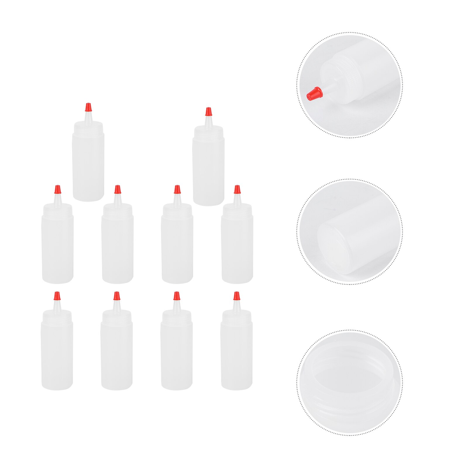 mostarda per salse contenitori olio distributori con cap coperchi spremere bottiglie: 6pezzi