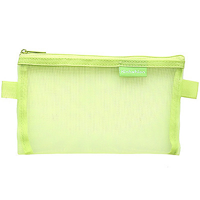 1 kpl yksinkertainen läpinäkyvä verkkokynäpussi toimisto opiskelijoiden kynärasia nylon koulutarvikkeiden värilliset kynäkotelot: 332