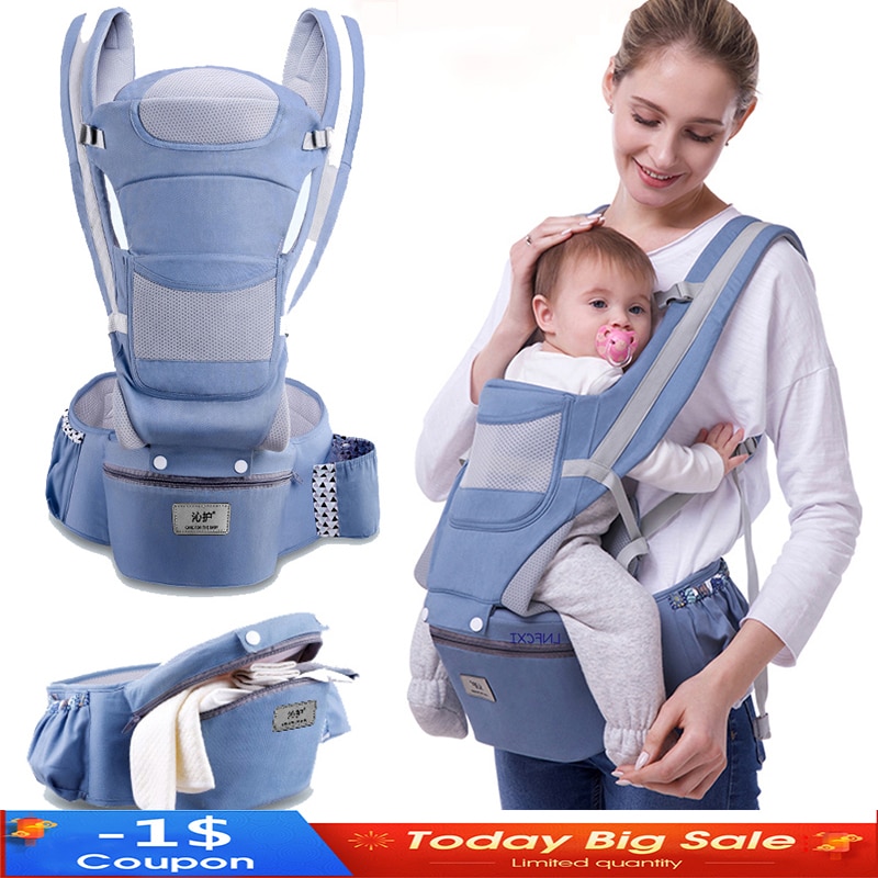 0-48 Month Ergonomic Baby Carrier Infant Baby Hipseat Carrier 3 In 1 Front Facing Ergonomic Kangaroo Baby Wrap Sling