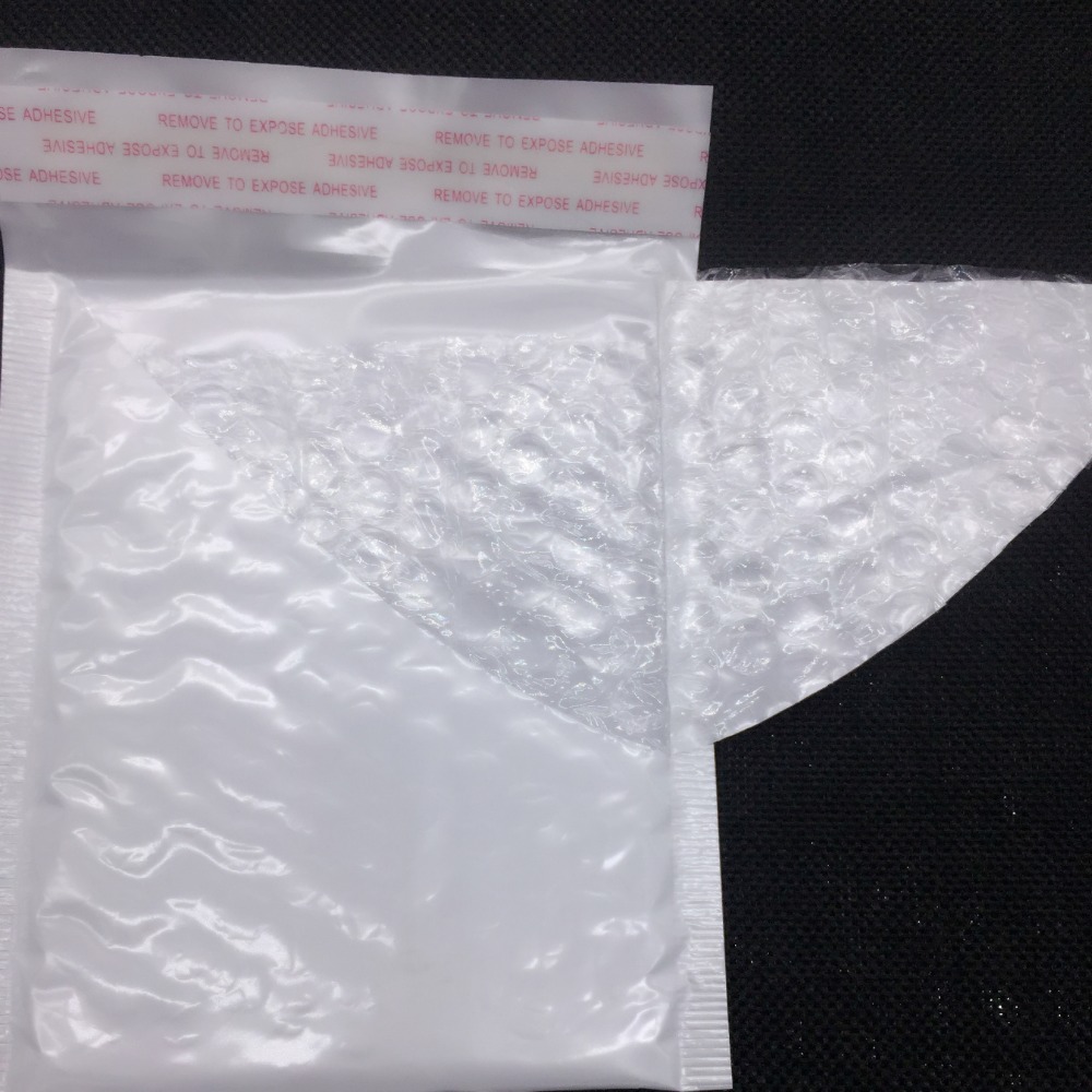 150*180Mm Parel Wit Bruikbare Ruimte Poly Bubble Mailer Enveloppen Padded Mailing Bag Self Afdichting Waterdichte Mailing Zak verpakking