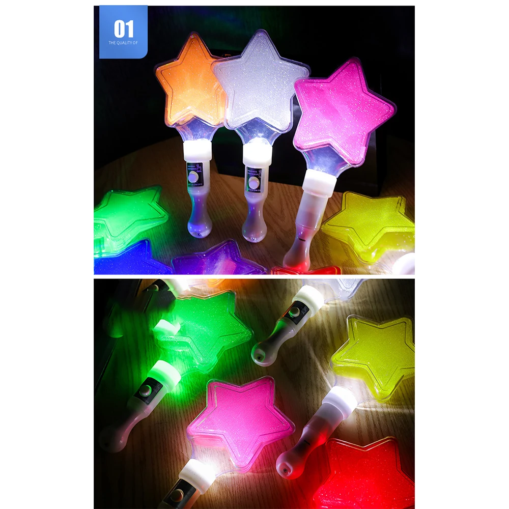 LED Large Five Star Flashing Stick for Parties, Concerts, and Events