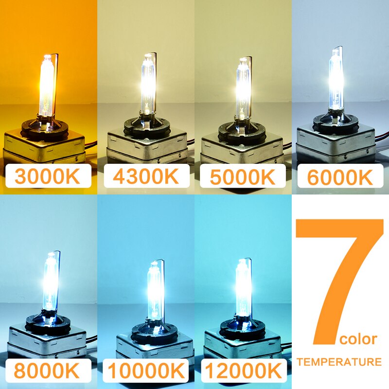 Roadsun-bombillas de Xenón HID para coche, faros delanteros, 2 piezas, D1S, D2S, D3S, D4S, 3000K, 4300K, 6000K, 8000K, 10000K, K, D1R, D2R, D3R, D4R, CBI