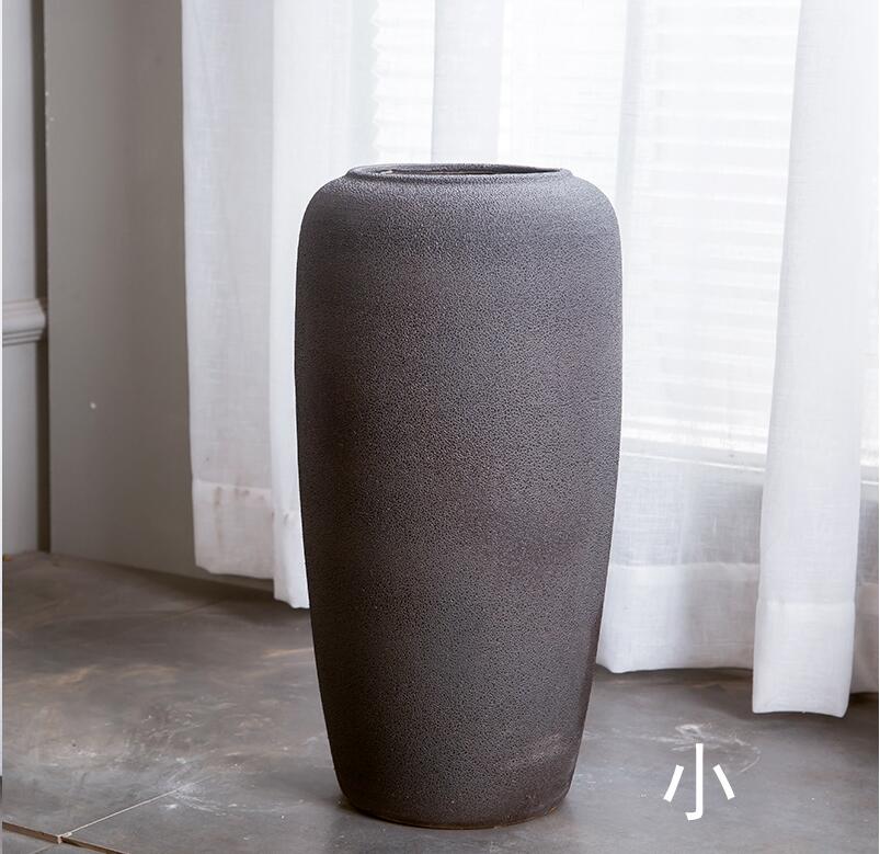Jingdezhen porselen gulv store vaser matt farge glasur vase moderne pastoral stil keramisk håndverk: Liten