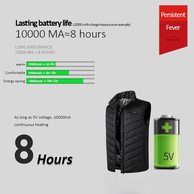 Usb Vest Four Zone Heated Vest Double Switch Men's Heating Waistcoat Warm Front And Back Washable Size Outdoor Heated Vest +size