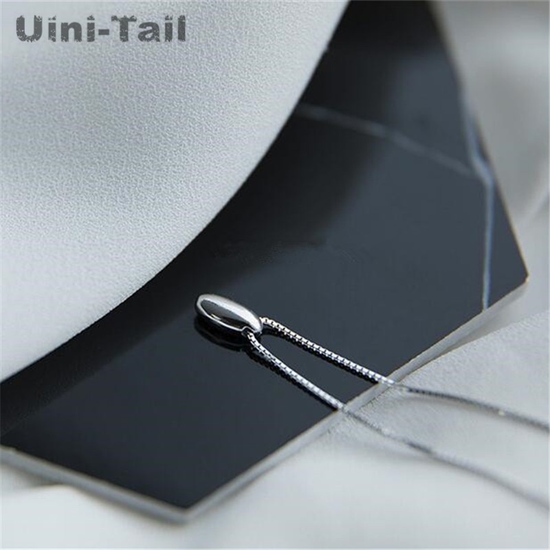 Uini-Tail listing 925 sterling silver small fresh water necklace simple temperament tide flow student jewelry