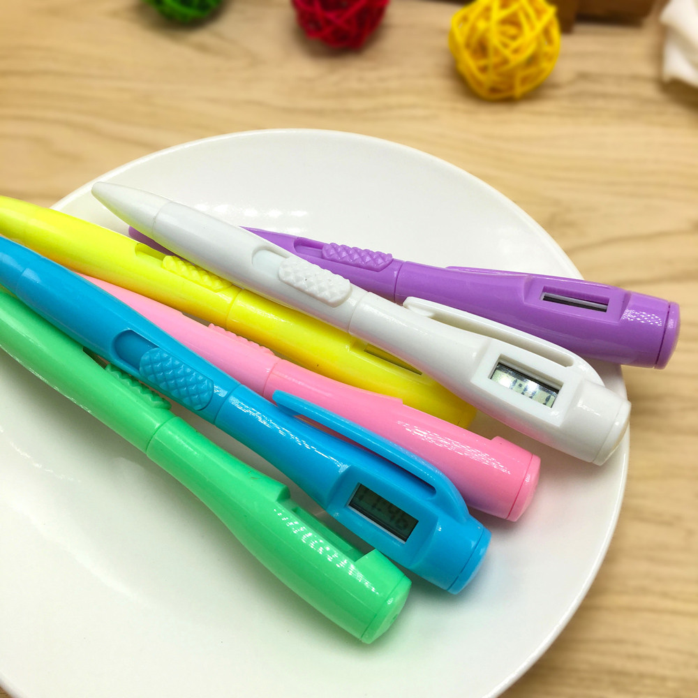 Office Digital Watch Ballpoint Pen Electronic Clock Watch Pen Student Civil Servants Private Test Ball Point Pens Office School
