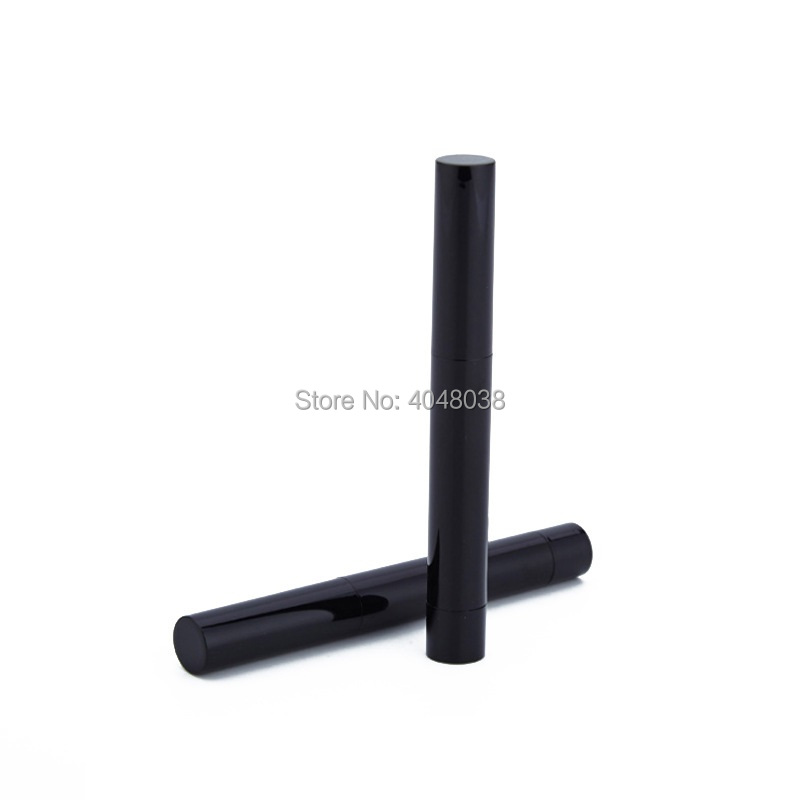 Lege Lipstick Buizen Ronde Zwarte Cosmetische Containers Lippenbalsem Buizen Direct Vullen Lipstick Container 8.1 Mm Lippenstift Pen30/50 stuks
