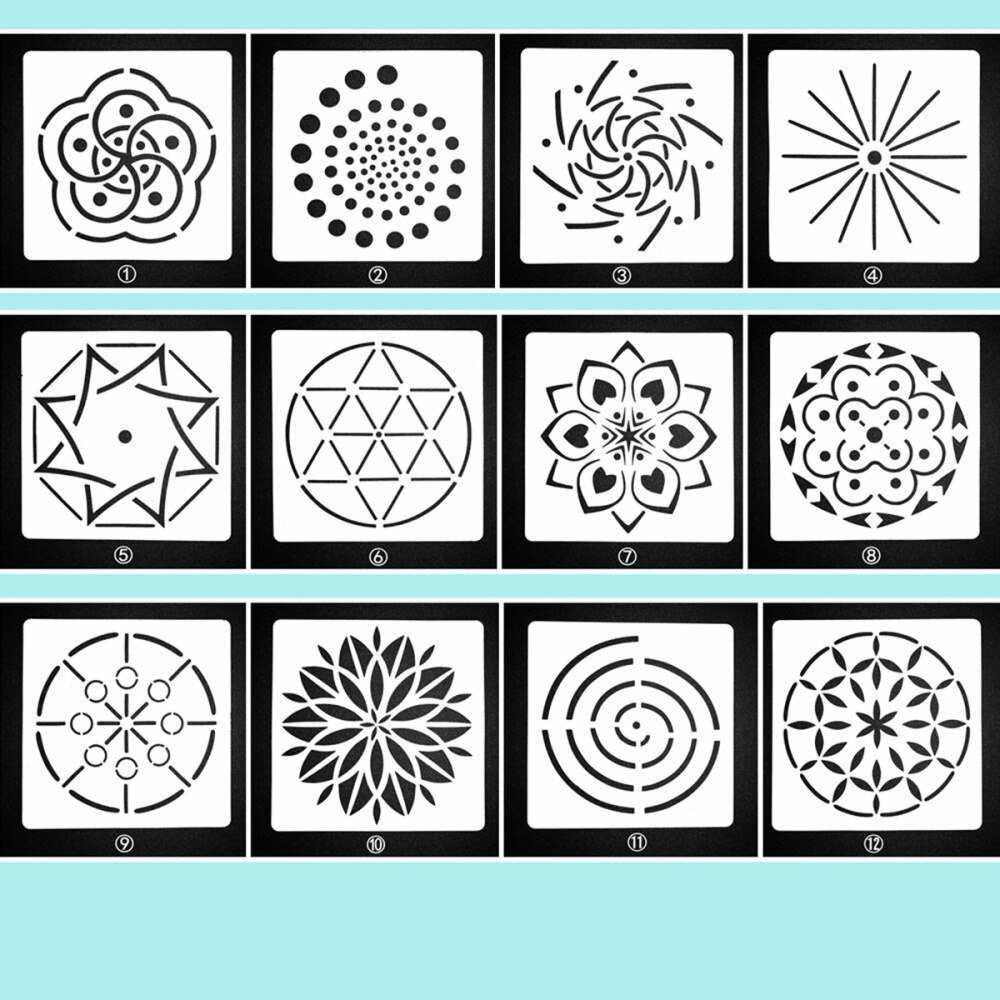 1 Set Mandala Dotting Painting Stencils for Walls Art Art Projects Craft DIY Painting
