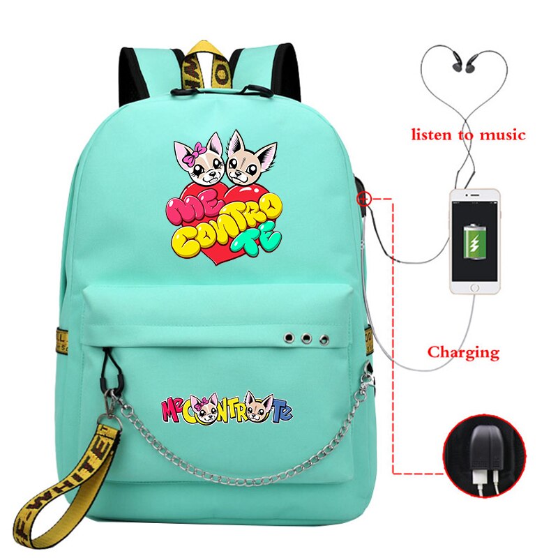 Cool Backpack Harajuku School Bags Girls College Students Laptop USB Charging Backpack Casual Travel Rucksack