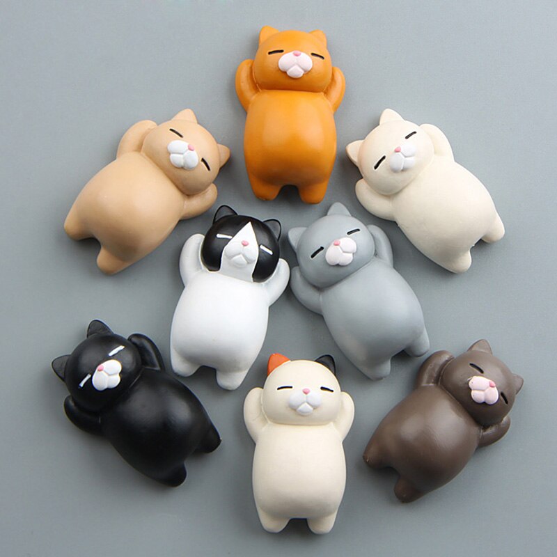 Japanse Realistische Kat Cartoon Creatieve 3d Magnetische Sluiting Koelkast Stok Cartoon Leuke Kat Magneet Home Decoratie