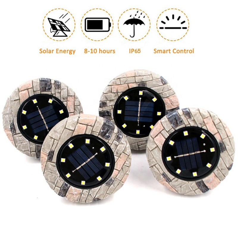 thumbnail interactive-video image 1 of SEWACC 4-Pack Solar Stair Lights - Outdoor LED Pathway Lamps With Warm Glow 1 of 11