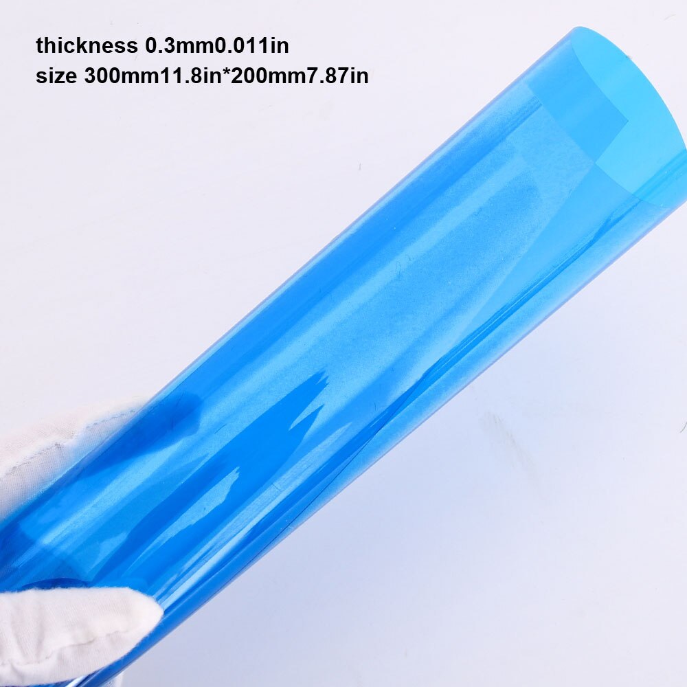 Diy-pvc-folie, transparent, farbig, größe 300*200mm , dicke 0.3mm, 3 stück/packung