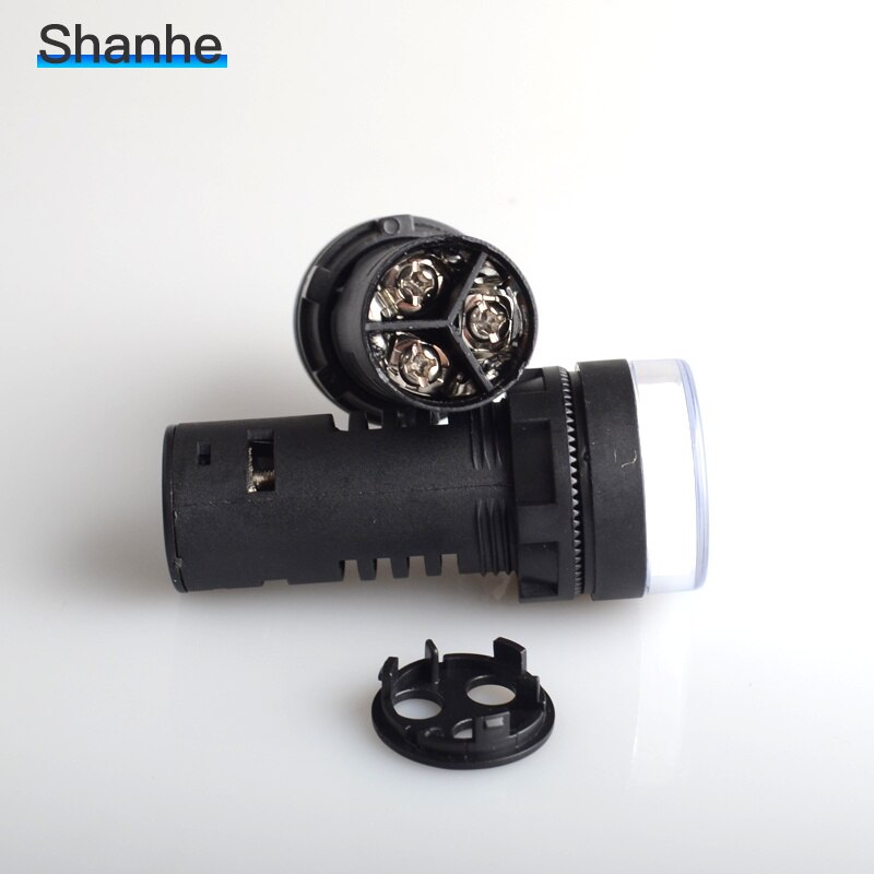 1pcs dual colors ! 22mm led indicator lamp green + red signal light DC12V AC220V