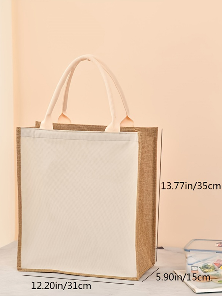 Upgrade linnen tas met ritssluiting, eenvoudige cadeautas, stijlvolle boodschappentas: Chocolate