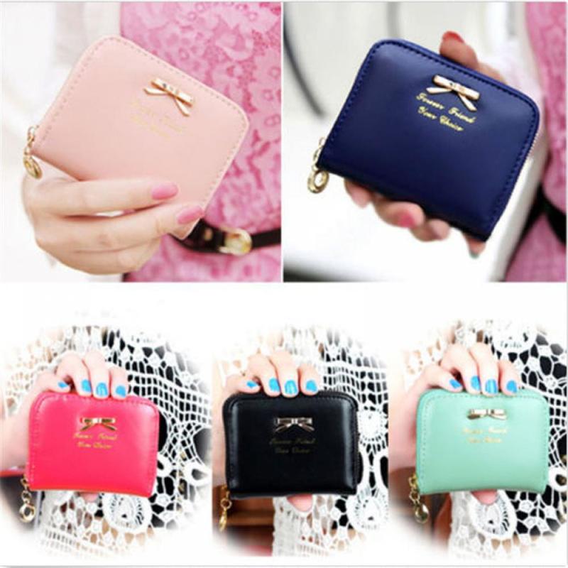Dames leren mini portemonnee kaarthouder kleine rits portemonnee clutch handtas