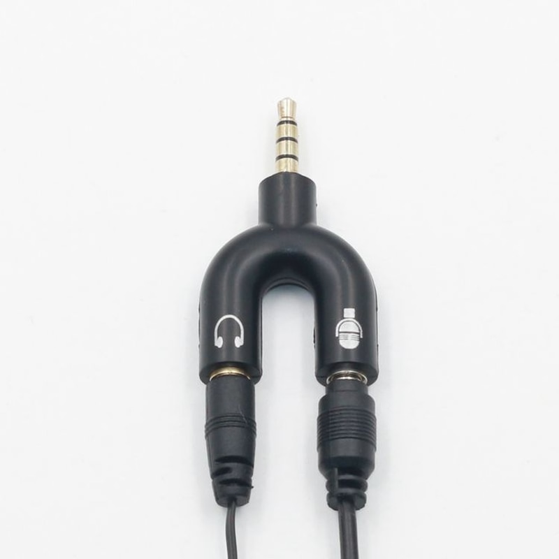 Jack 3.5 Mm Audio Kabel Connector Hoofdtelefoon Plug 1 Is Verdeeld In 2 Koppels Delen Headset Adapter