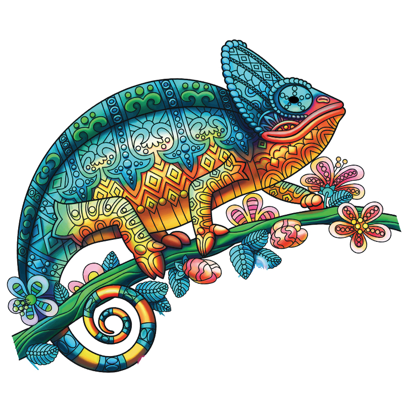 Puzzle caméléon 3D En Bois pour enfant et adulte, jeu de magie, Puzzle éducatif, du nouvel an