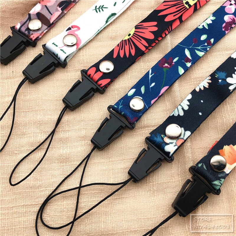 10pcs/lot Spring Scent Inspired flower lanyard neck strap usb flash drive id card Pass Gym lanyard para llaves DIY Hang Rope