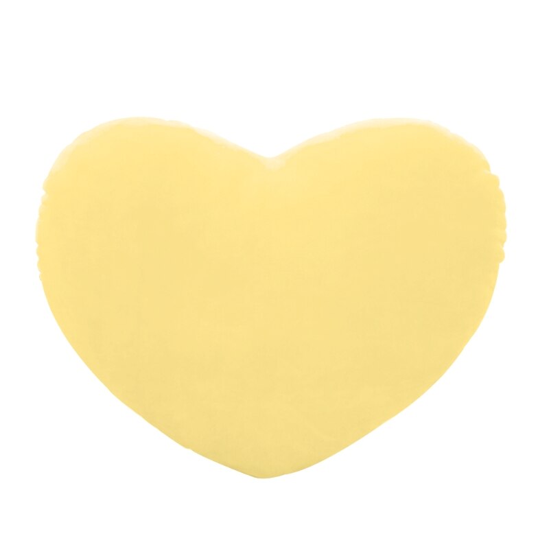 30cm Heart Shape Decorative Throw Pillow PP Cotton Soft Doll Lover: Yellow