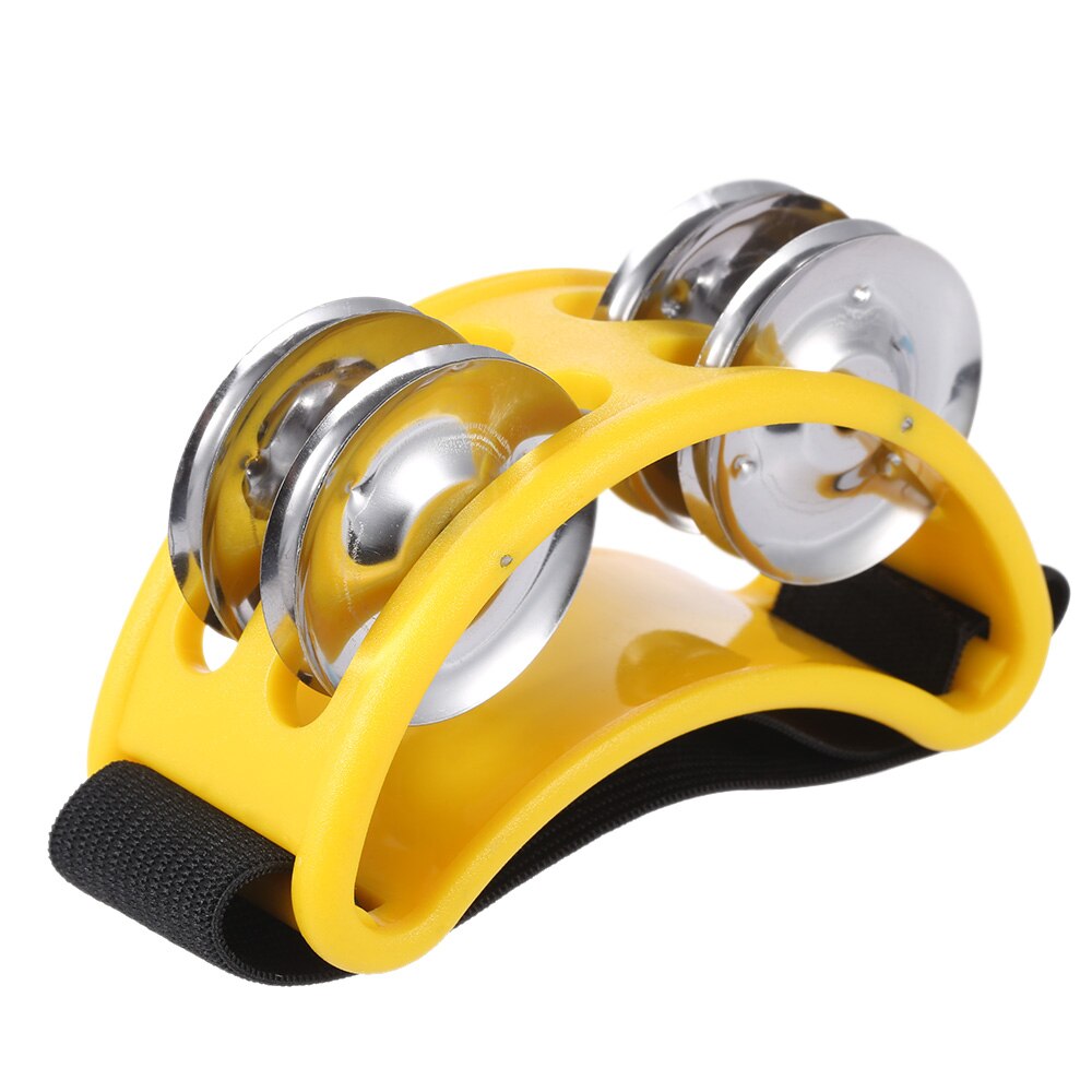 Elliptical Cajon Box Drum Companion Jingle Accessory Percussion Instruments Accessory Hand Foot Davul Tambourine Drum: yellow