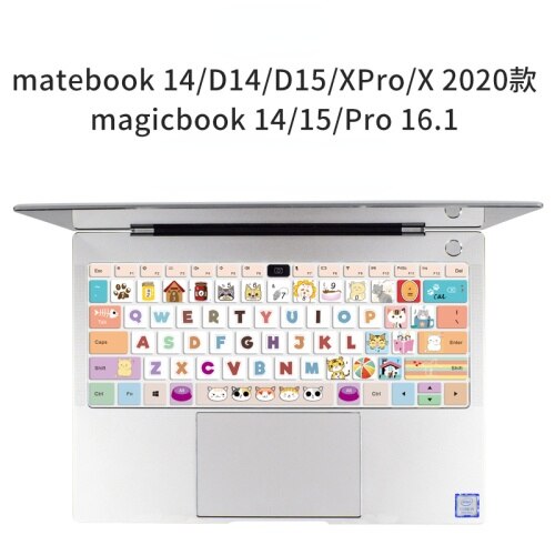 Keyboard Cover for Huawei Honor MagicBook X14 Laptop Keyboard Film X15 Full Cover Rubber Dustproof Protecter Film: type10