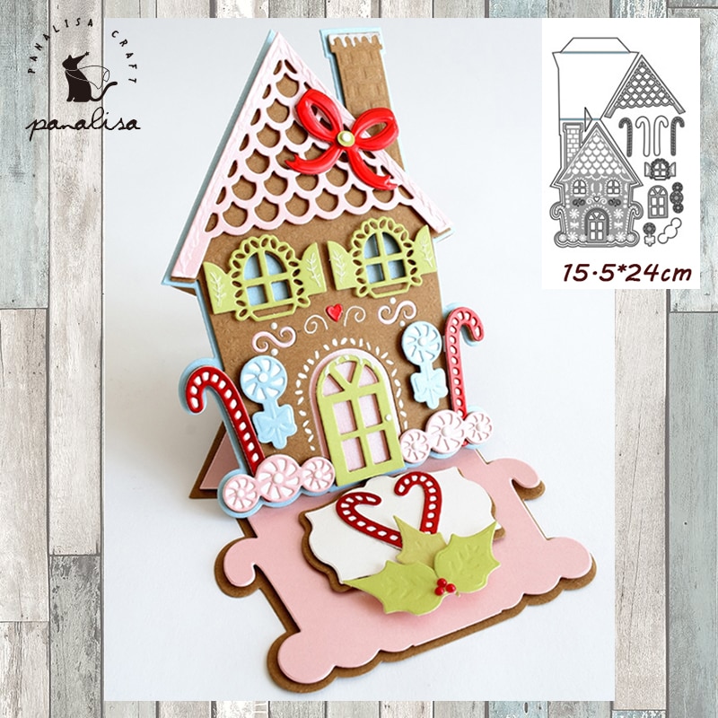 Panalisacraft christmas noel navidad 3D house card cutting dies natal kerst scrapbooking Album Paper Card Craft Embossing